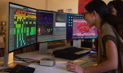 Apple Mac mini lifestyle music studio