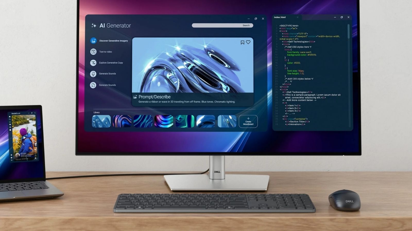Dell Pro 7 Slim Keyboard and Mouse KM726 offers all-day comfort!
