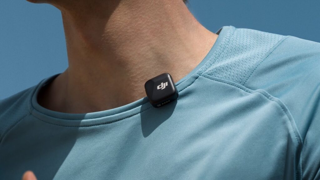 DJI Mic Mini on a shirt