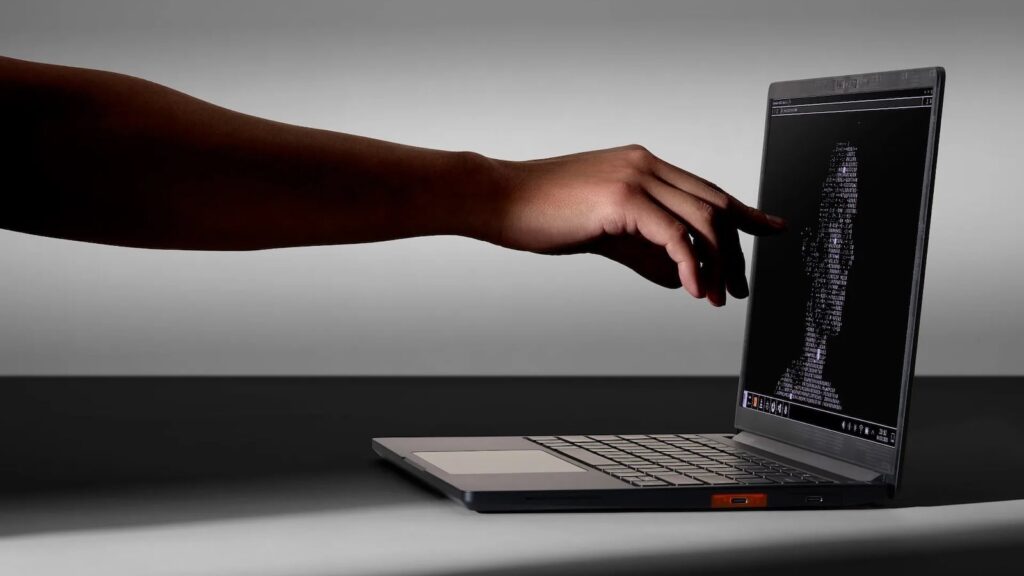 Framework Laptop 13 Pro  with a person