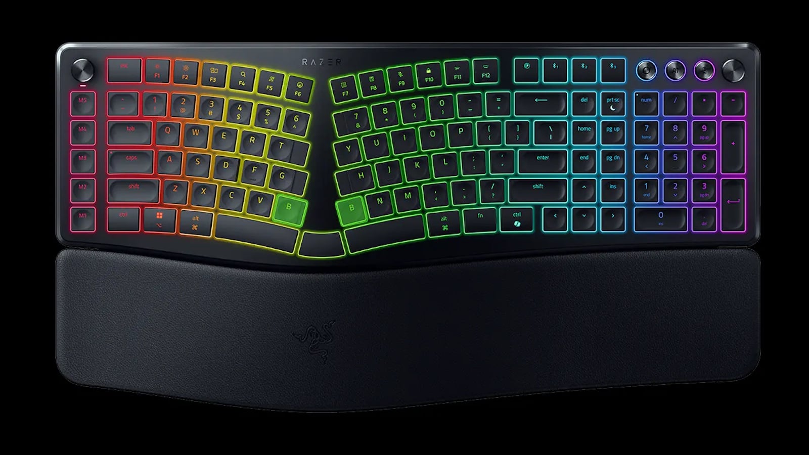 Razer Pro Type Ergo fits your hands’ natural resting postion