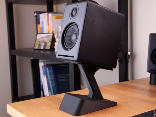 The Workspace Hero Raised Speaker Stand with Hidden Storage .STL (Digital Files)