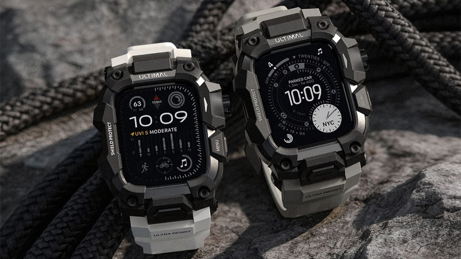 Rugged Case with Band for Apple Watch Ultra Protects from Hits