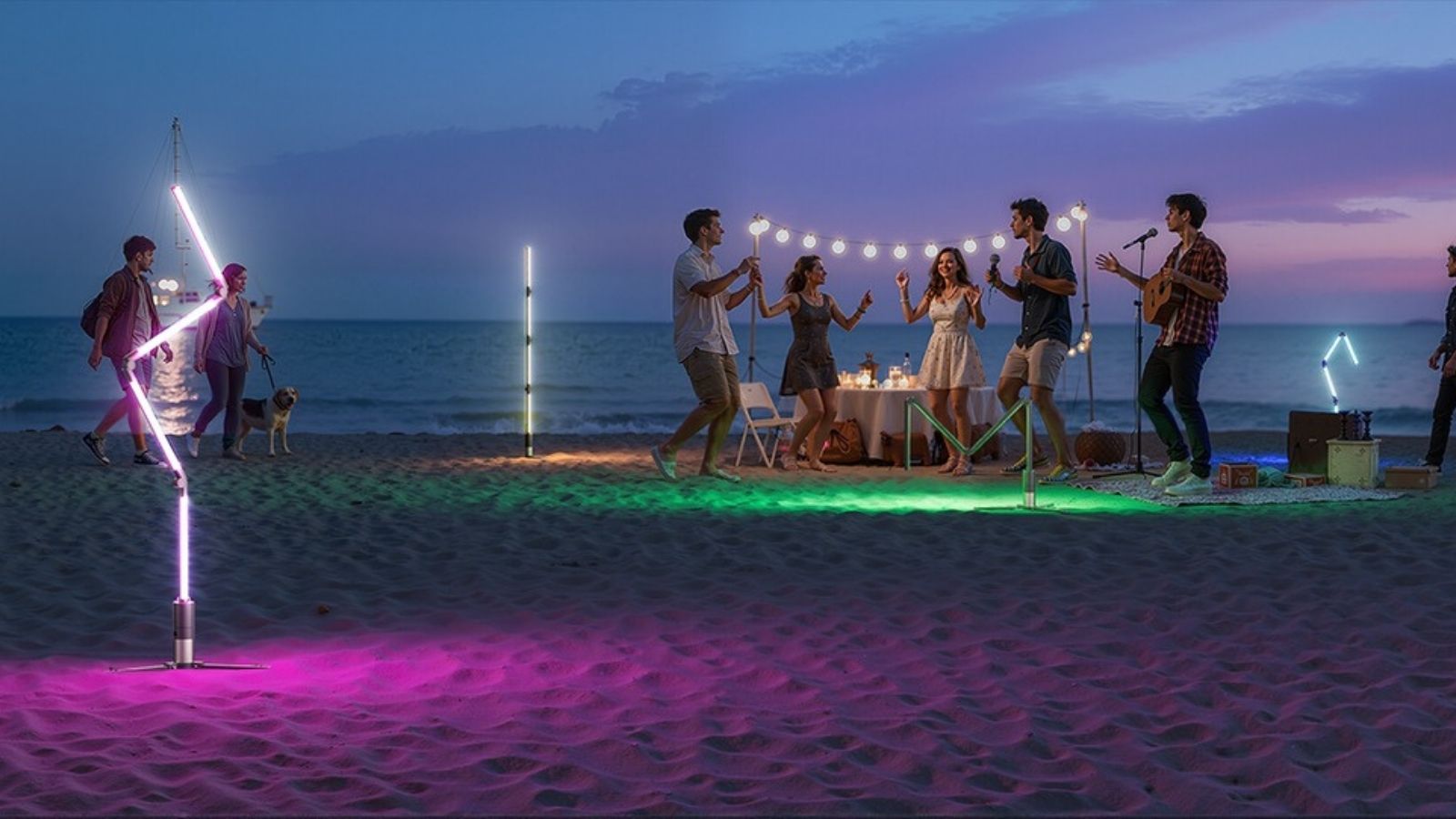 DeckTok Smart Foldable RGB Floor Lamp boasts 16 million colors!