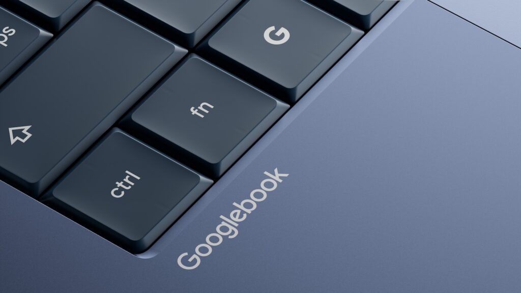 Googlebook keyboard closeup
