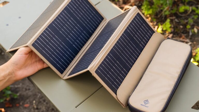 Nestout 4 Panel Solar Charger V2 for Off-Grid Trips