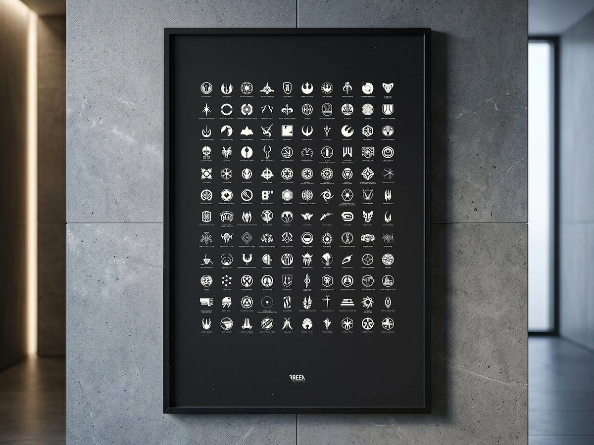 Star Wars Symbols Poster - 120 Factions