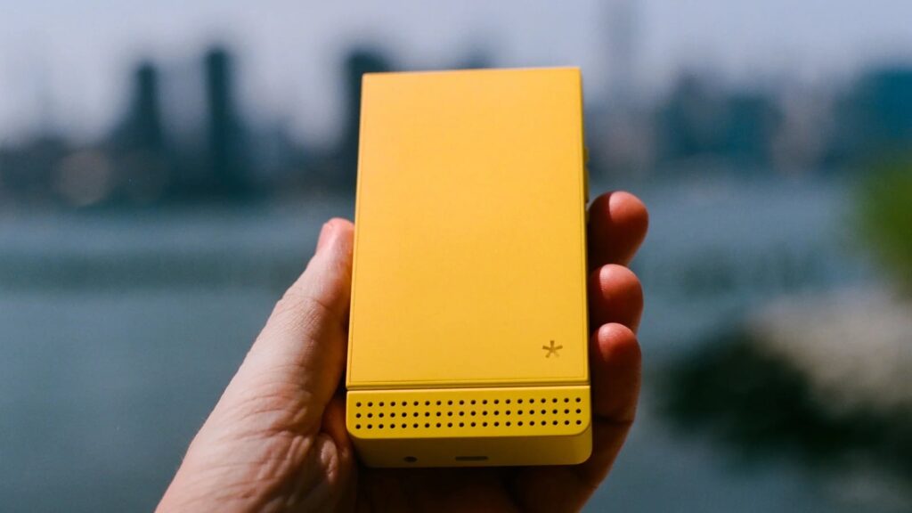 Light Flip Phone outdoors