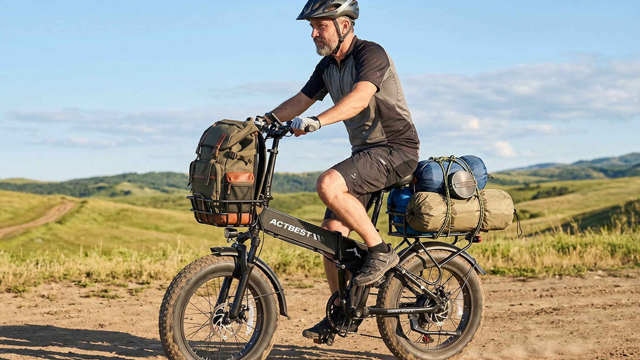 Summit Plus Full Suspension Folding Fat Tire Electric Bike