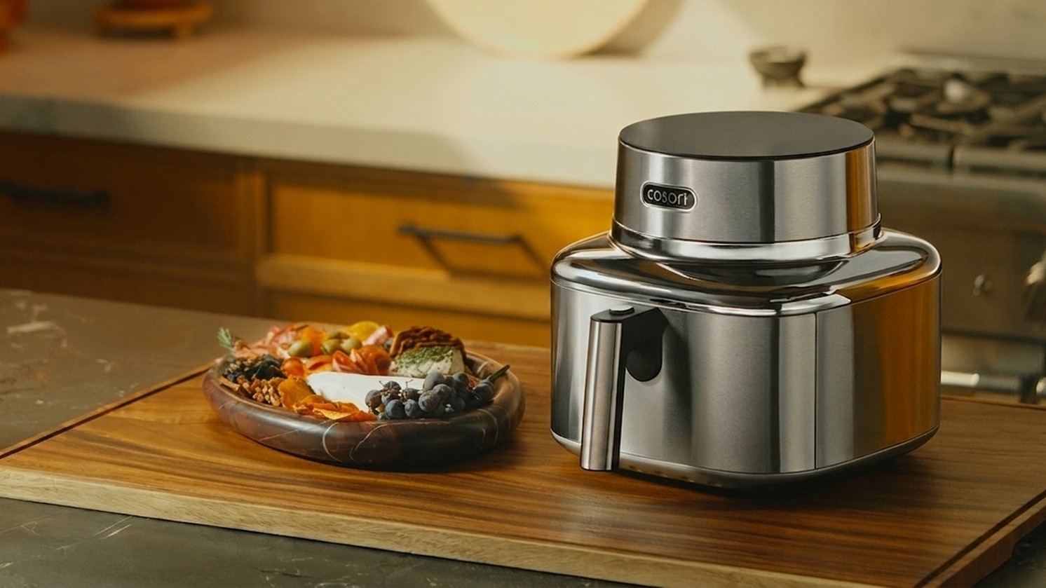 Cosori Iconic Stainless Steel Air Fryer, 6.5Qt