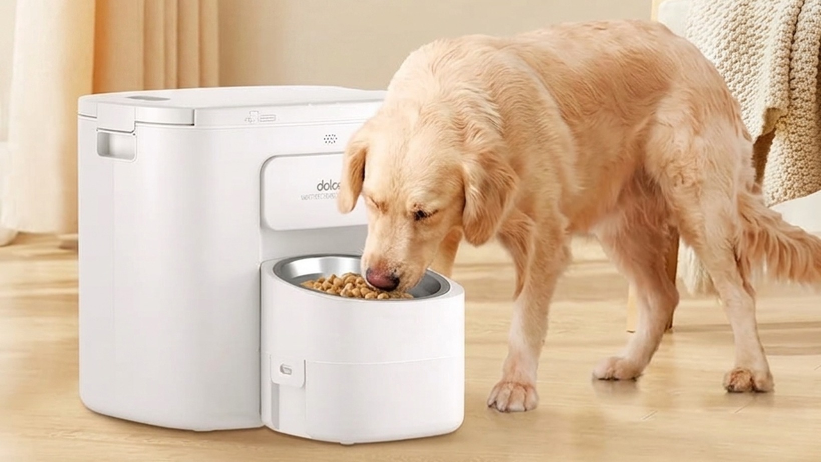 Dokoo 15L Automatic Dog Feeder with Raised Bowl