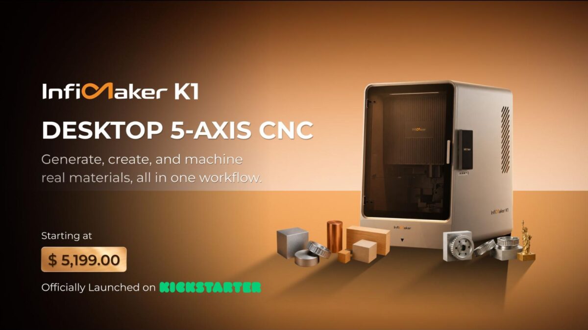 InfiMaker K1: A 5-axis CNC that’s trying to fit on a desk