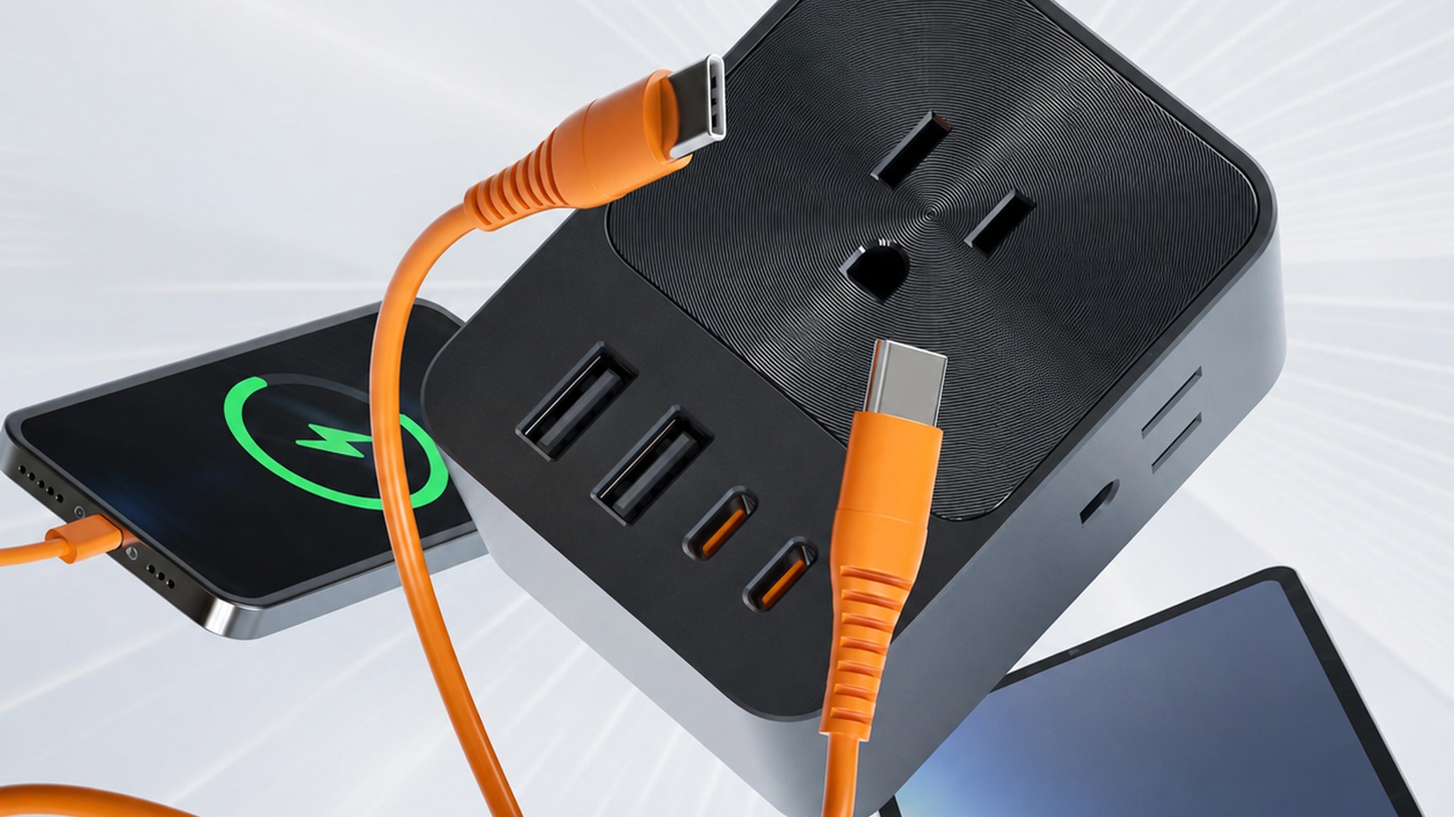 TESSAN 30W USB-C Outlet Extender with Surge Protection