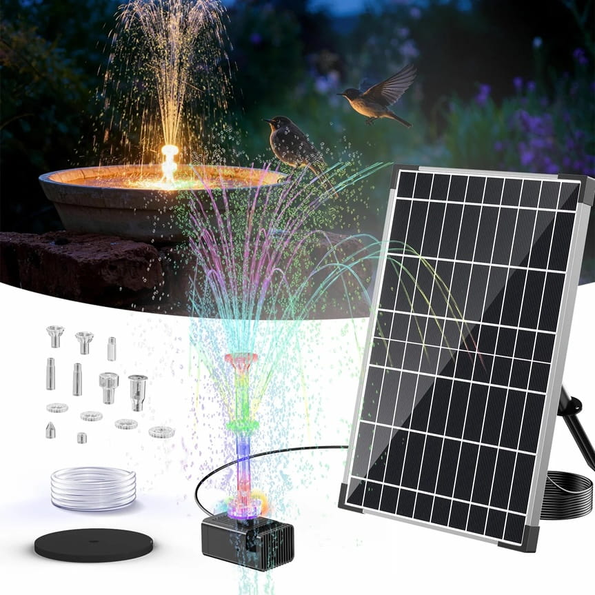Poposoap Solar Fountain Pump