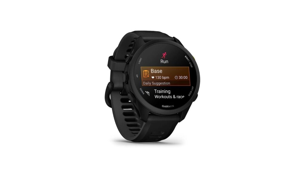 UNA Watch running metrics display