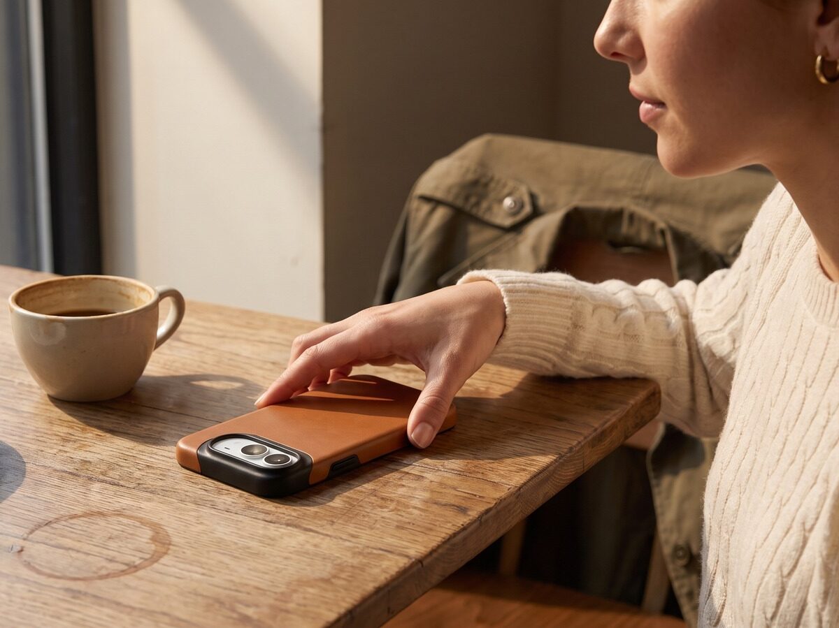 Nomad Mag Leather Back for iPhone Duo